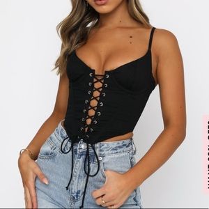 WHITE FOX Sweet Fantasy Bustier Top XS WITH TAGS